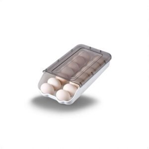 Refrigerator Egg Storage Container with Rolling Dispenser